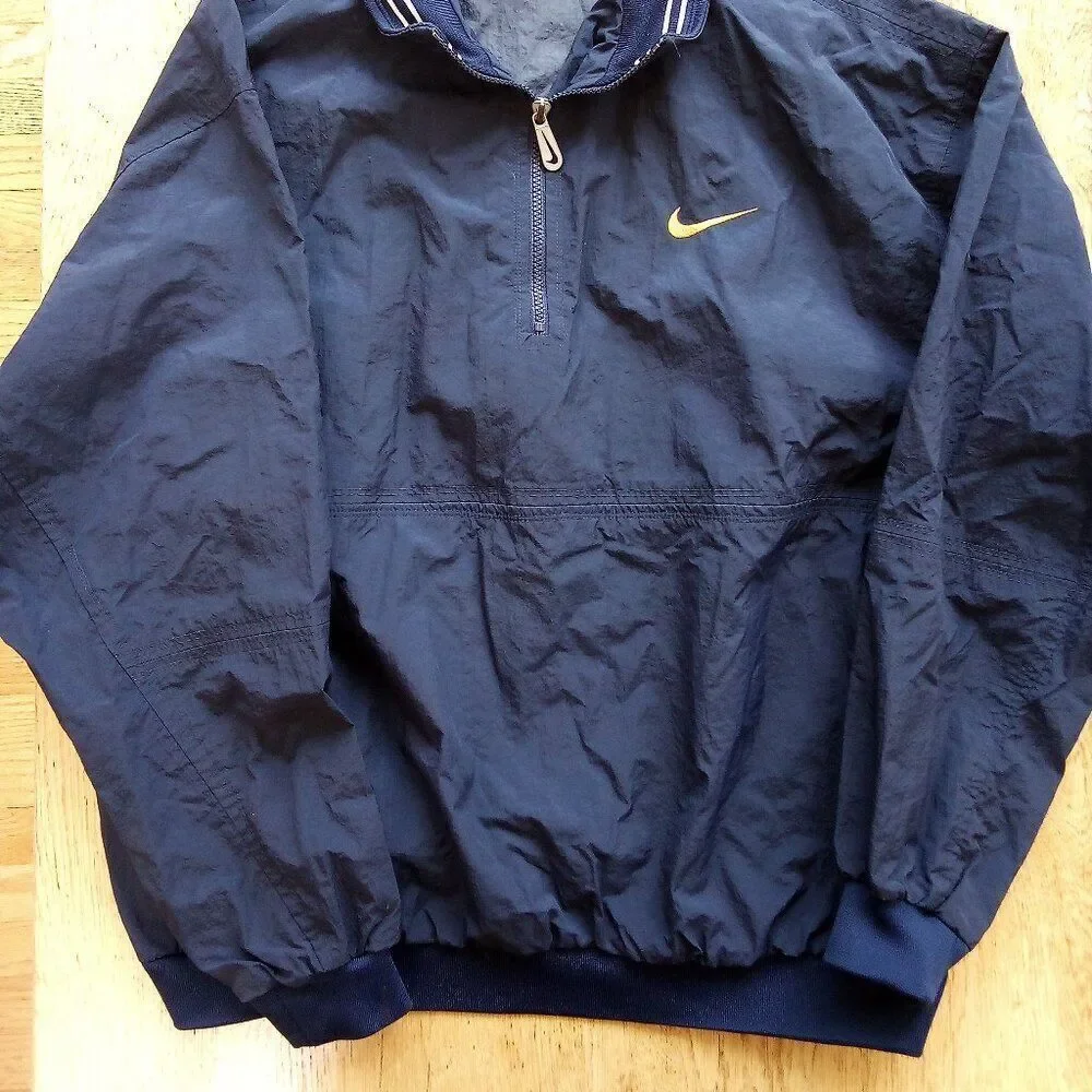 Vintage 90s Nike Spell Out Pullover Windbreaker Jacket Back Hit